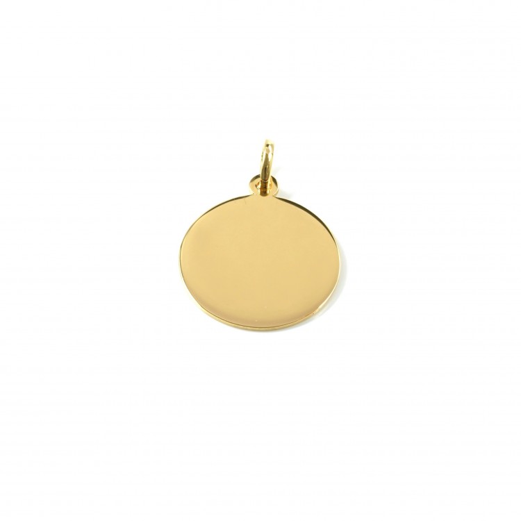 gold plated round pendant to engrave