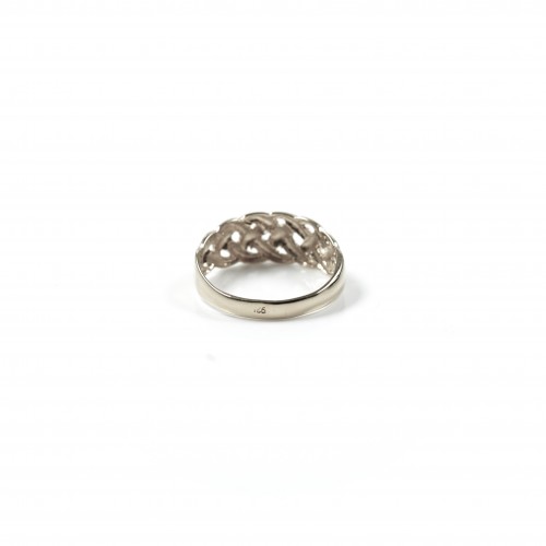 silver braided ring
