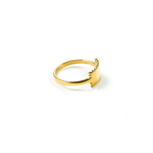 cookie shaped gold ring to personalize