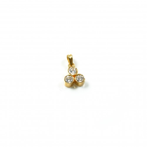 19k gold pendant with tiny stones