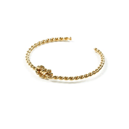 24k gold vermeil twisted rope bangle