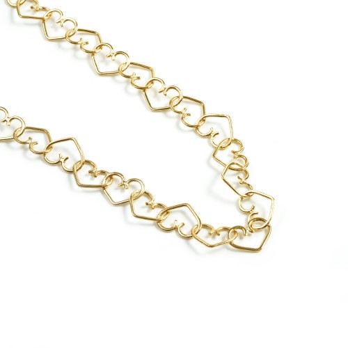 24k gold plated little hearts necklace