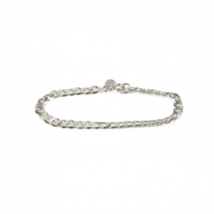 handmade bracelet with thick links in silver 925