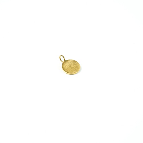 pendentif rond en or avec pierre blanche personnalisable
