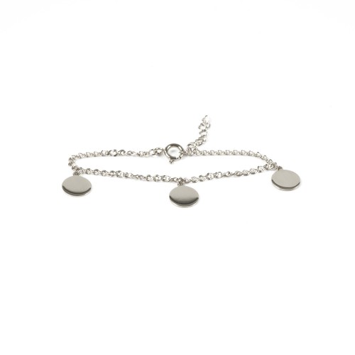 bracelet with 3 medallions to engrave