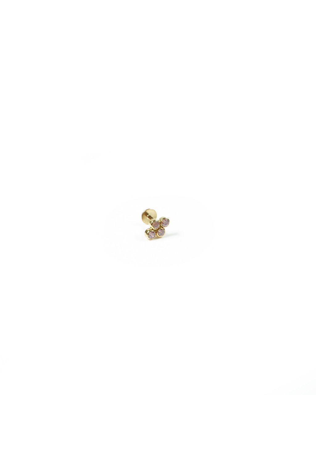 colored 18k gold ear piercing