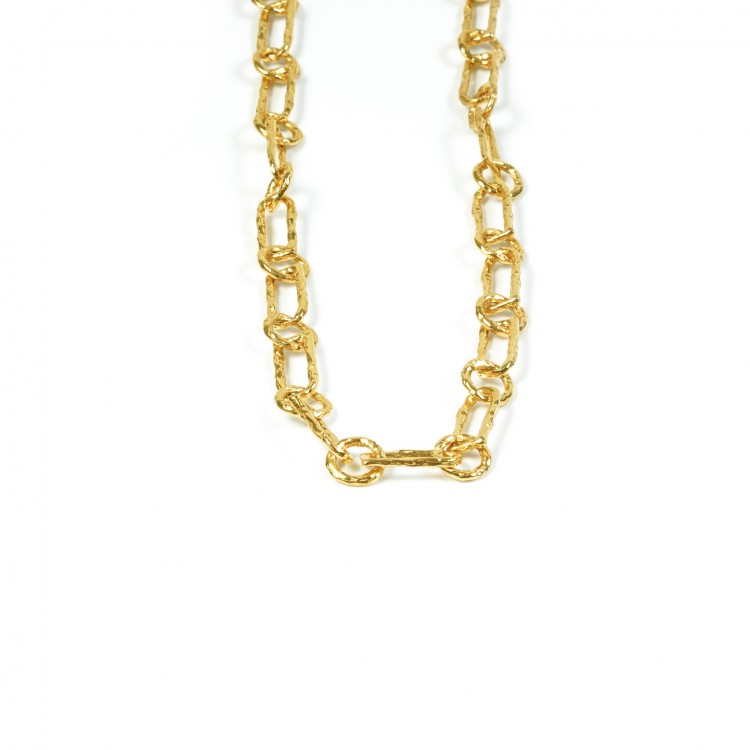 Gold necklace big links