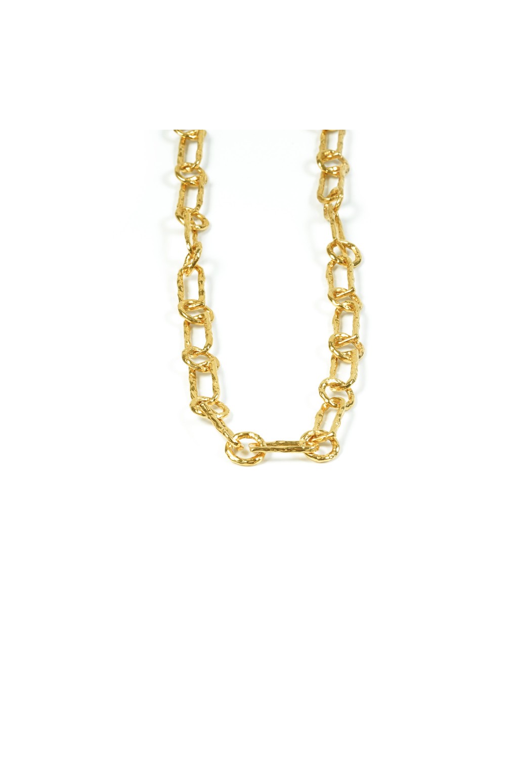 Gold necklace big links