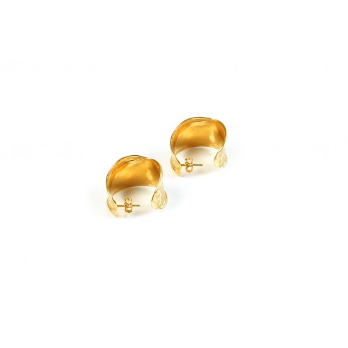 Big earrings women gold plated