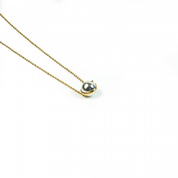 bicolor necklace silver and gold